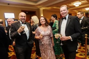 Mark Garnish, Hayley Burrey &amp; Simon Hill at LawNet Gala